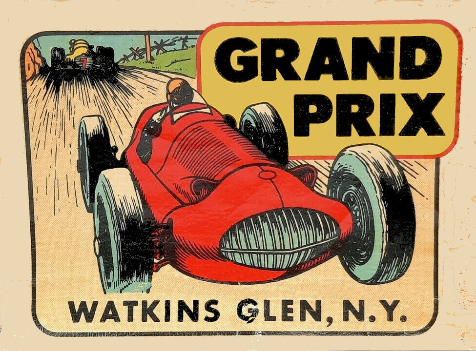 (image for) Watkins Glen New York Vintage Vacation Sticker